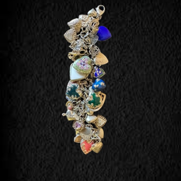 Charming Silver Bracelet with Colorful Accents